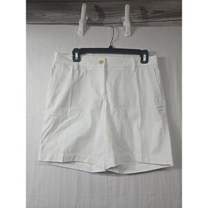 Talbots Women's Size‎ (4) Relaxed Chino Shorts Solid White Preppy Cotton Spandex
